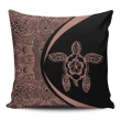 Alohawaii Home Set - Hawaii Turtle Polynesian Pillow Cover-Circle Style Pink And Black