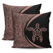 Hawaii Turtle Polynesian Pillow Cover-Circle Style Pink And Black - AH - J7 - Alohawaii
