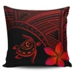 Alohawaii Home Set - Hawaiian Turtle Plumeria Kakau Polynesian Quilt Pillow Covers Neo Red