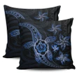 Kanaka Map Hibiscus Plumeria Turtle Art Blue Polynesian Pillow Covers - AH - J1 - Alohawaii