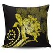 Alohawaii Home Set - Hawaiian - Hawaii Turtle Hibiscus Polynesian Vintage Pillow Covers - Yellow