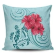 Alohawaii Home Set - Hawaii Polynesian Turtle Hibiscus Blue Pillow Covers - Bless Style