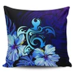 Alohawaii Home Set - Hawaii Hibiscus Tropical Deap Ocean Turtle Sea Pillow Covers