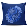 Alohawaii Home Set - Hawaii Yin Yang Turtle Shark Hibiscus Plumeria Pillow Covers - Blue