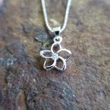 Hawaii Jewelry Floating Plumeria Flower Silver Pendant Necklace - AH - J7 - Alohawaii