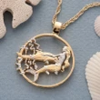 Mermaid and Dolphin Pendant and Necklace - AH J4 - Alohawaii