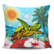 Hawaii Turtle Sea Hibiscus Pillow Cover - Sun Style - AH - J4 - Alohawaii