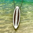 Hawaiian Koa Wood Surfboard with Rhodium Box Chain J7 - Alohawaii