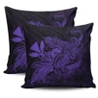 Hula Girl Hibiscus Kanaka Poly Pillow Covers - Purple - AH J4 - Alohawaii