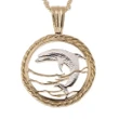 Dolphin Surf Pendant And Necklace - AH J4 - Alohawaii