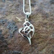 Hawaii Honu Turtle Heart Sterling Silver Pendant Necklace - AH - J7 - Alohawaii