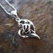 Hawaii Honu Turtle Heart Sterling Silver Pendant Necklace - AH - J7 - Alohawaii
