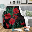 Hawaii Hibiscus Red Color Premium Blanket - AH J9 - Alohawaii