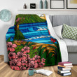 Hula Girl Premium Blanket - J4 - Alohawaii