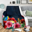 Hawaii Flower And Bird Premium Blanket - AH J9 - Alohawaii