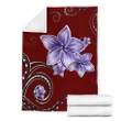 Hawaii Plumeria Purple Premium Blanket - AH J9 - Alohawaii