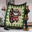 Alohawaii Blanket - Hawaiian Quilt Christmas - Santa Claus Surf Premium Blanket - AH J8