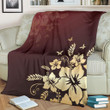Golden Hibiscus Premium Blanket - AH - J4 - Alohawaii