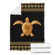 Golden Polynesian Turtle Premium Blanket - AH- J4 - Alohawaii