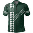 (Personalized) Hawaii Kakau Warrior Polynesian Football Polo Shirt - Green - AH - J6 - Alohawaii