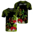 (Personalized) Hawaii Couple Turtle Hibiscus Tropical Valentine T-Shirt - Levi Style - AH - J2