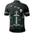 (Personalized) Hawaii Kakau Warrior Polynesian Football Polo Shirt - Black - AH - J6 - Alohawaii