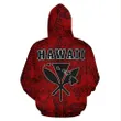 Alohawaii Clothing, Hoodie Polynesian Kanaka Maoli Royal Coat Of Arms Hawaii Red | Alohawaii.co