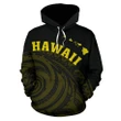 Alohawaii Clothing, Hoodie Hawaii Polynesia Yellow, Tatau Style | Alohawaii.co