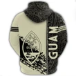 Alohawaii Clothing, Hoodie Guam Coat Of Arms Quarter Style Beige | Alohawaii.co