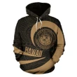 Alohawaii Clothing, Hoodie Hawaii Coat Of Arms Roll In My Heart Gold | Alohawaii.co