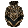 Alohawaii Clothing, Hoodie Hawaii Polynesian Tribal, New Warrior Style Golden Color | Alohawaii.co