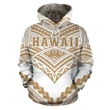 Alohawaii Clothing, Hoodie Hawaii Polynesian Tribal, New Warrior Style Golden And White Color | Alohawaii.co