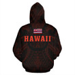 Alohawaii Clothing - Hoodie Polynesian Kamapua'a Flag Of Hawaii - Orange - Hawaiian Mythology Style - AH - J6