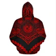 Alohawaii Clothing - Hoodie Hawaii Polynesian Tribal - New Warrior Style Red Color - AH J1