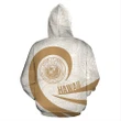 Alohawaii Clothing - Hoodie Hawaii Coat Of Arms Roll In My Heart Gold And White - AH - J7