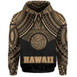 Alohawaii Clothing, Hoodie Polynesian Volleyball Hawaii, Gold | Alohawaii.co