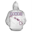 Alohawaii Clothing - Hoodie Hawaii Flag Polynesian White - AH J2