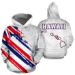Alohawaii Clothing, Hoodie Hawaii Flag Polynesian White | Alohawaii.co