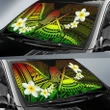 Alohawaii Accessory - Sun Shades American Samoa Auto - Coat Of Arms With Plumeria Flowers - BN01