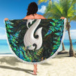 Alohawaii Blanket - Alohawaii Blanket - Aotearoa Beach Blanket Manaia Silver Fern Paua Shell TH45