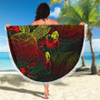 Alohawaii Blanket - Federated States Of Micronesia Beach Blanket Turtle Hibiscus Reggae - BN39