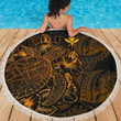 Alohawaii Blanket - Hawaii Beach Blanket Turtle Hibiscus Gold | Alohawaii.co
