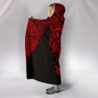 Alohawaii Clothing - Hooded Blanket Hawaii Turtle Polynesian Red Armor Style AH J9