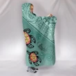 Alohawaii Clothing - Hooded Blanket Hawaii Turtle Swimming Tribal Polynesian Min Style AH J5