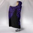 Alohawaii Clothing - Hooded Blanket Hawaii Turtle Polynesian Purple Armor Style AH J9