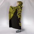 Alohawaii Clothing - Hooded Blanket Hawaii Turtle Polynesian Yellow Armor Style AH J9