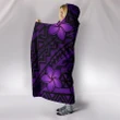 Alohawaii Clothing - Hooded Blanket Hawaii Mix Polynesian Turtle Plumeria Nick Style Purple AH J5