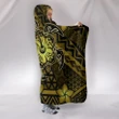 Alohawaii Clothing - Hooded Blanket Hawaii Mix Polynesian Turtle Plumeria Nick Style Yellow AH J5