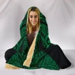 Alohawaii Clothing - Hooded Blanket Hawaii Turtle Polynesian Green Armor Style AH J9