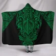 Alohawaii Clothing - Hooded Blanket Hawaii Turtle Polynesian Green Armor Style | Alohawaii.co